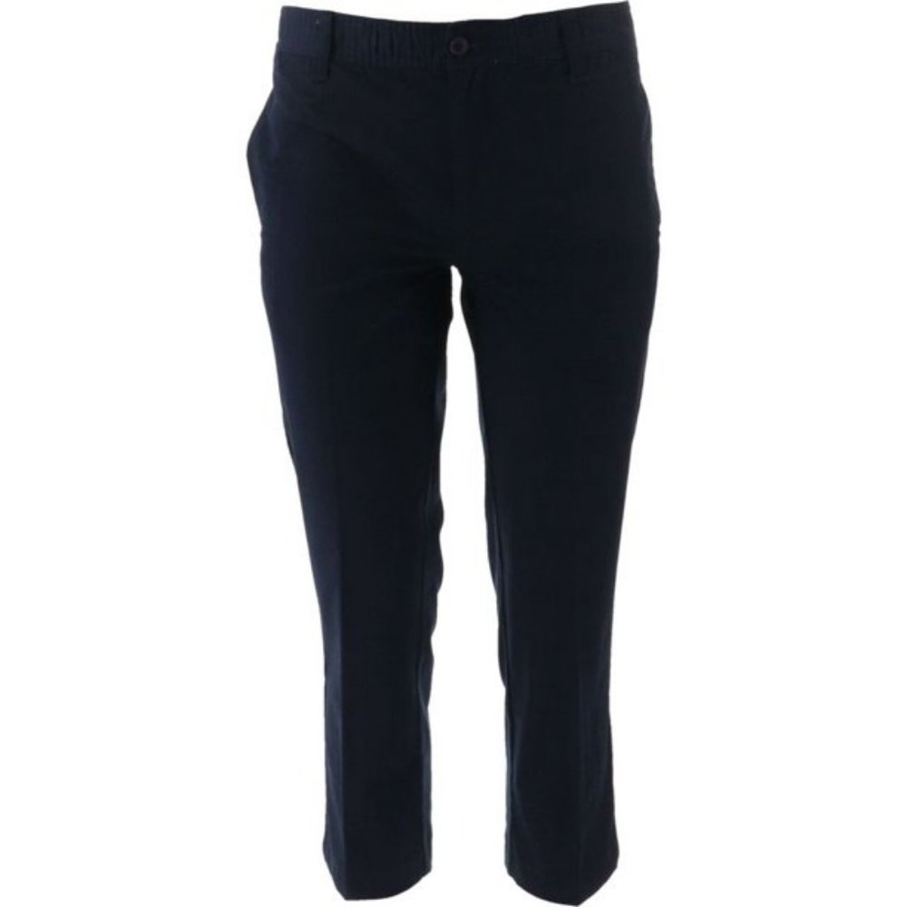 NWT LANDS' END BOY'S HUSKY lK EW BLD‎ CHINO PANTS BLACK 18 (HUSKY)
